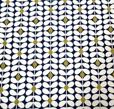 ORLA KIELY SIXTIES STEM MARINE INK VELVET UPHOLSTERY FABRIC