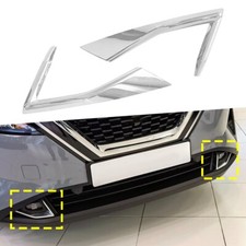 Car Front Fog Light Cover Trim For Nissan Qashqai J12 2023 2024 Chrome Parts