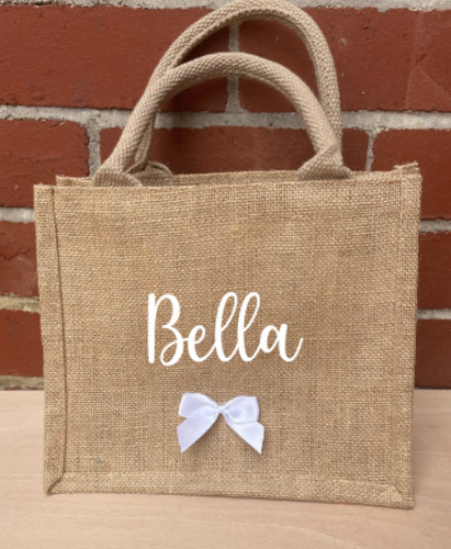 Personalised jute bag - bag,, tote