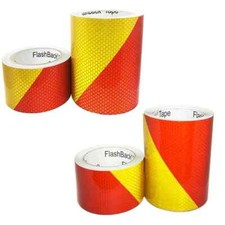 Red & Yellow Chevron Reflective Tape Premium Hi Vis Flashback® Safety Tape