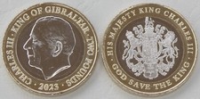 Gibraltar 2 Pounds Commemorative Coin 2023 Coronation Charles III. Uncirculated
