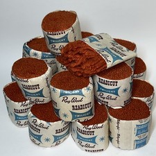 Vintage Readicut Twilight Rug 100% Wool Mothproofed Rust Orange 19+ Rolls NOS