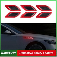 6x 3D Red Carbon Fiber Car