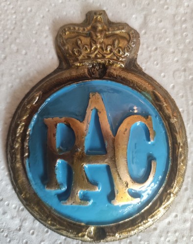 Vintage brass rac - brass, badge