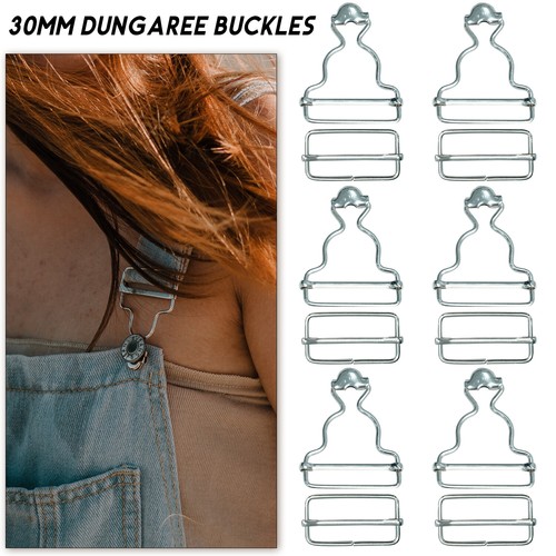 30mm silver metal dungaree - 30mm,