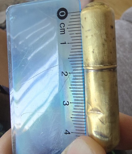 Vintage brass needle case - vintage,