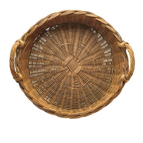 Vintage large round wicker - large,