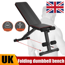 Foldable Dumbbell Bench Weight Training Fitness Incline Adjustable Workout Gym