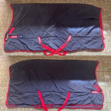 6'3 Rambo Horseware Wug High Neck Heavyweight Stable Rug Navy Blue