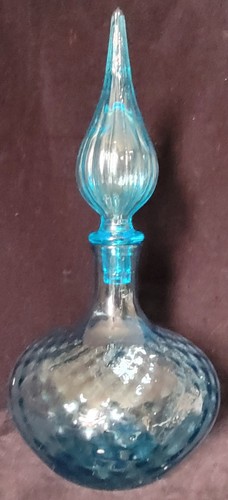 Vintage turquoise glass squat