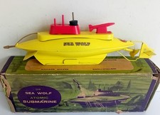 Sutcliffe Sea Wolf Submarine. Boxed & Working Clockwork Submarine with Key. 