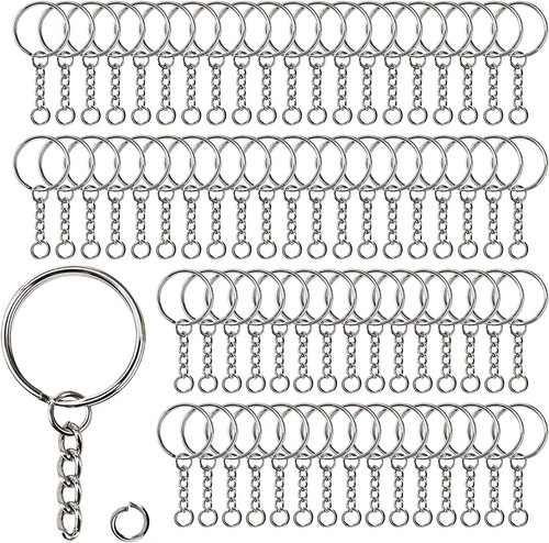 25mm split ring with chain - split, and