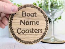 Personalised Oak Coasters with