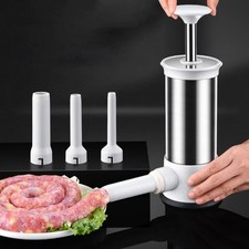 Practical Manual Sausage Maker Stainless Steel Press Type Sausage Stuffer