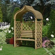 Rowlinson Kashmir Wooden 2 Seater Garden Arbour