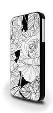 Black White Floral Flower