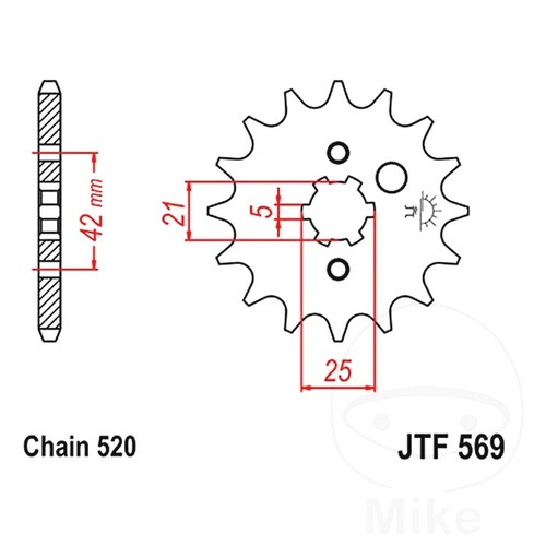 Front sprocket 520 - jt,