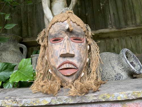 Vintage wooden carved african - vintage,