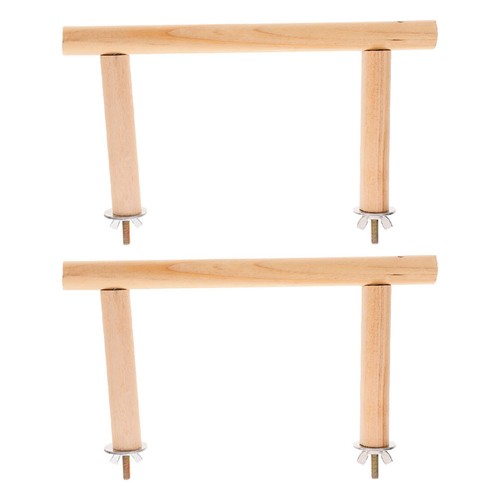 2pcs wooden bird - wooden, perch
