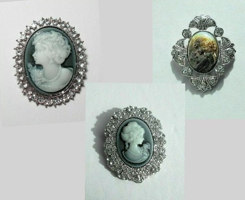 Cameo brooch austrian - cameo,