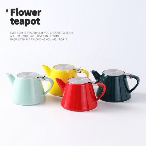 Glazed ceramic teapot - glazed, with
