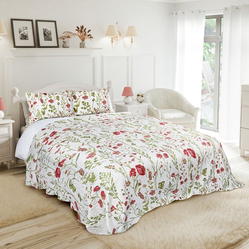 Bedspread set 3pcs quilted - bedspread,