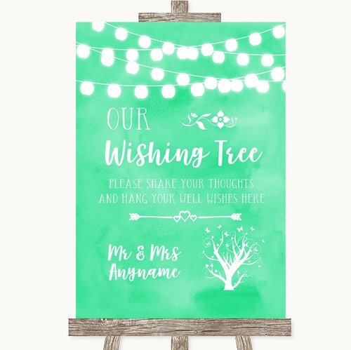 Mint green watercolour lights - green,