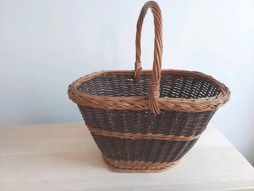 Vintage wicker shopping basket - vintage,