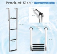 4-step Telescoping Boat Ladder