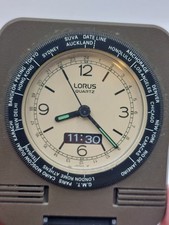 Vintage Lorus LQQ103K-G Travel Alarm Clock Spares or Repairs