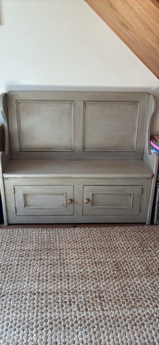 Rustic settle bench - settle, with