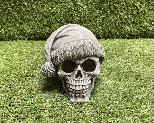 Concrete skull santa - concrete,