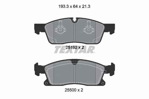 Front brake pad set - brake, disc