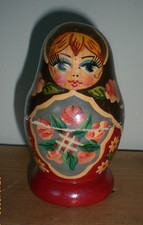 Set Of 5 Vintage Handpainted