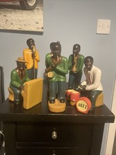 Vintage Jazz Ensemble Resin Figures Depicting Band & 6 Piece