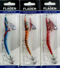 3 Fladen Squid Jig Metal Keeled Blue Orange Pink Lumi Glow-in-dark Lures 20g 5”