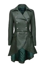 Ladies Leather Jacket Green