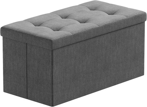 Storage bench folding footrest - storage,