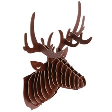  Decorative Wall Mount Animal Heads DIY Hanging Adornment Antler Rack