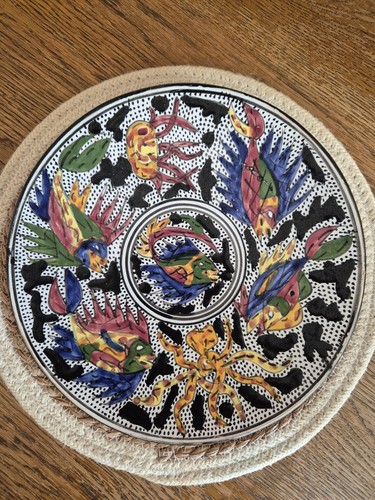 Vintage tunisian ceramic fish - tunisian,