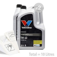 Valvoline SynPower MST C3 5W40 Car Engine Oil Service Kit / Pack 10 LITRES 10L