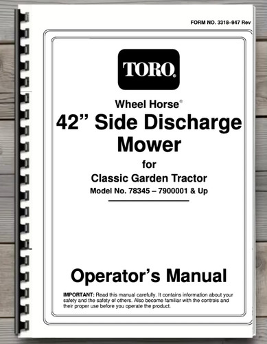 Toro wheel horse side - toro,