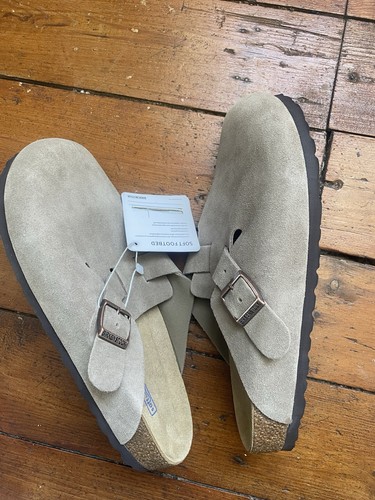 Birkenstock suede boston clogs - suede,