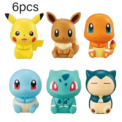 6pcs pokemon pikachu anime - 6pcs,