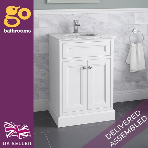 Traditional white vanity - vanity, unit