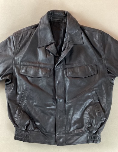Vintage leather bomber jacket - vintage,