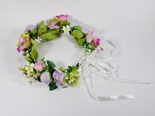 Pink purple flower crown - pink,