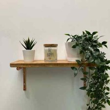 Shelf with Copper Brackets