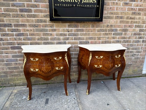 Pair marble chest of - pair,