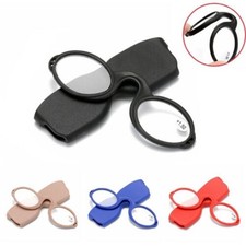Silicone Pince Nez With  Case Nose  Clip Fashion Reading Glasses